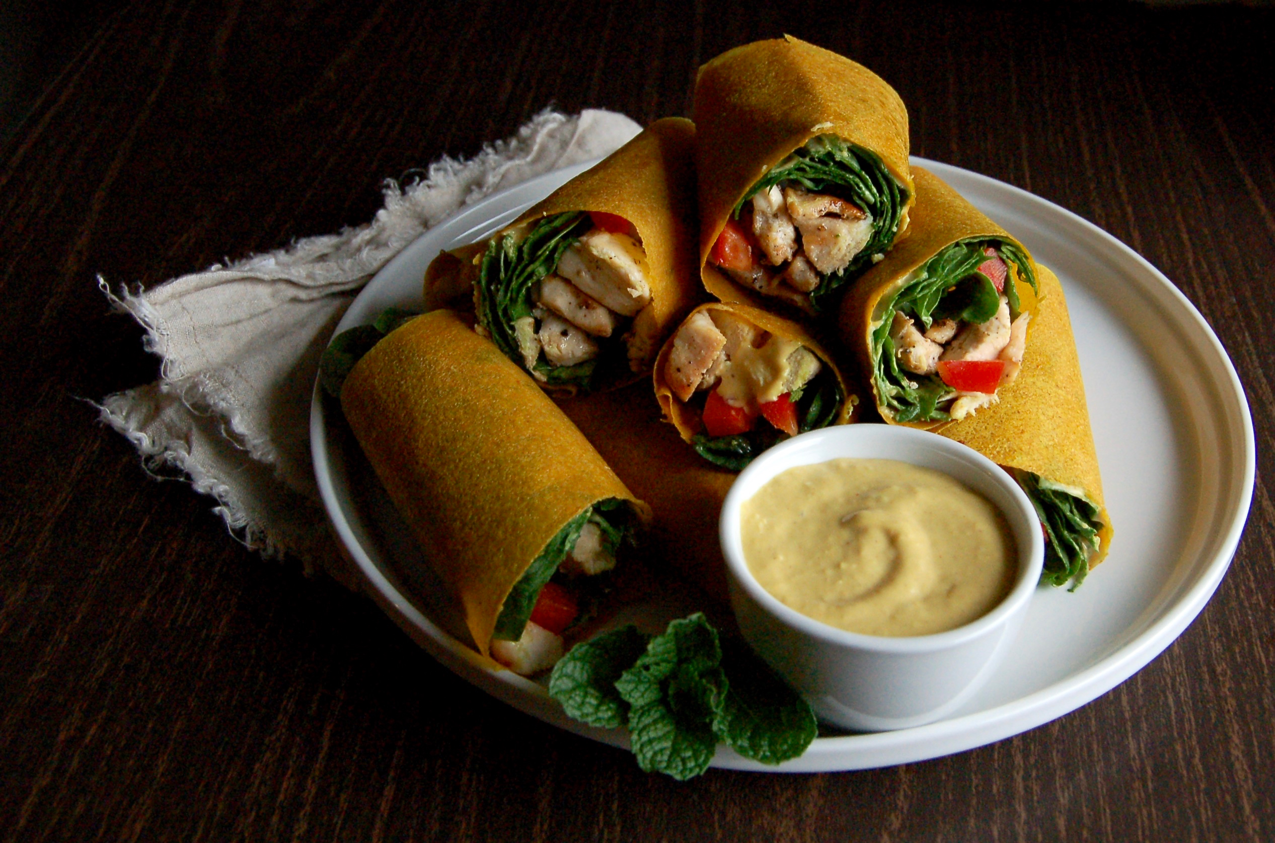 Thai Coconut Chicken Wraps