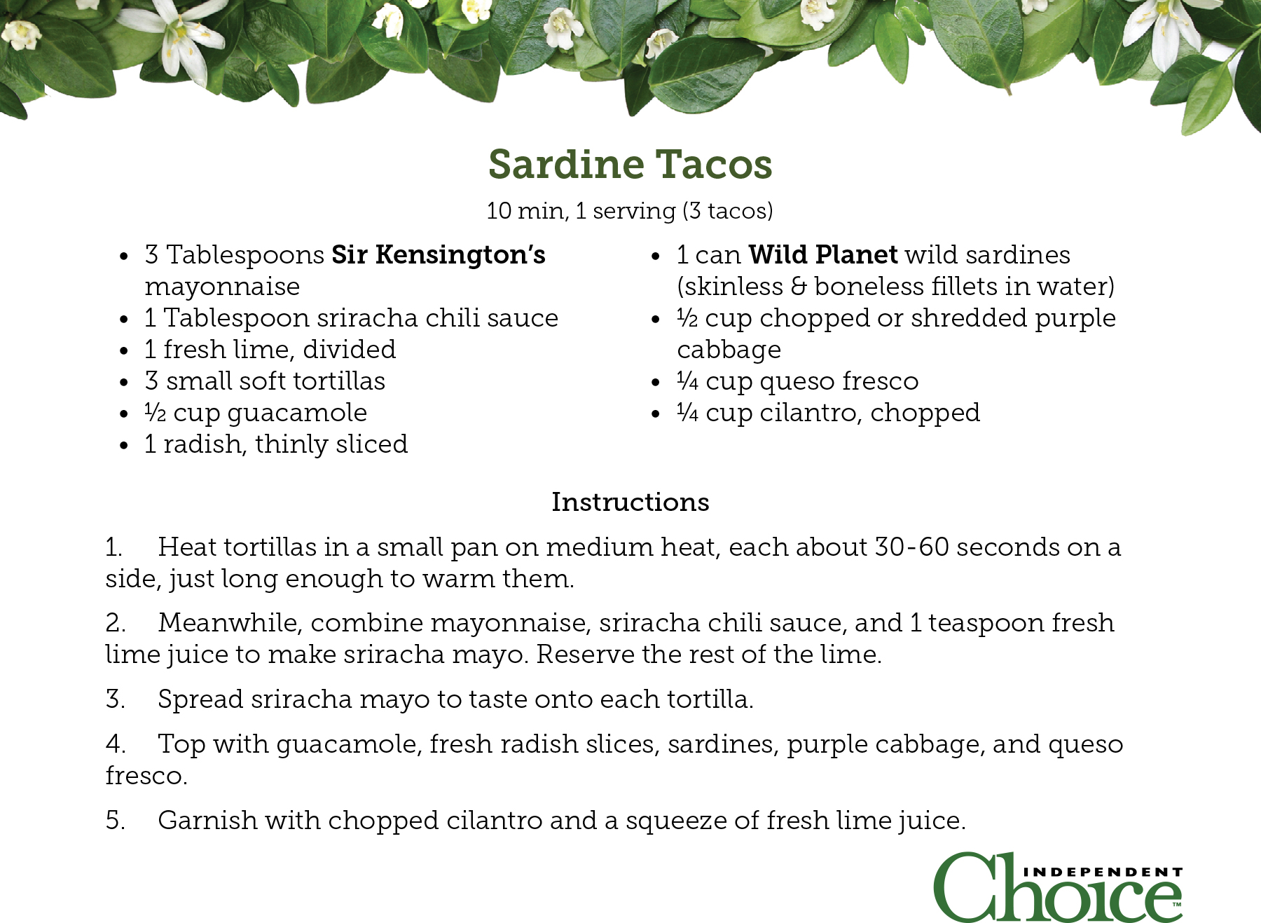 Sardine Tacos Recipe