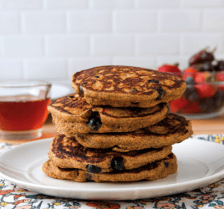 Blueberry Sweet Potato Pancakes