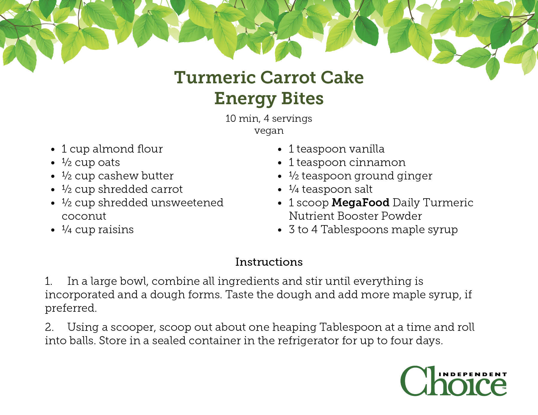 Turmeric Carrot Cake Energy Bites