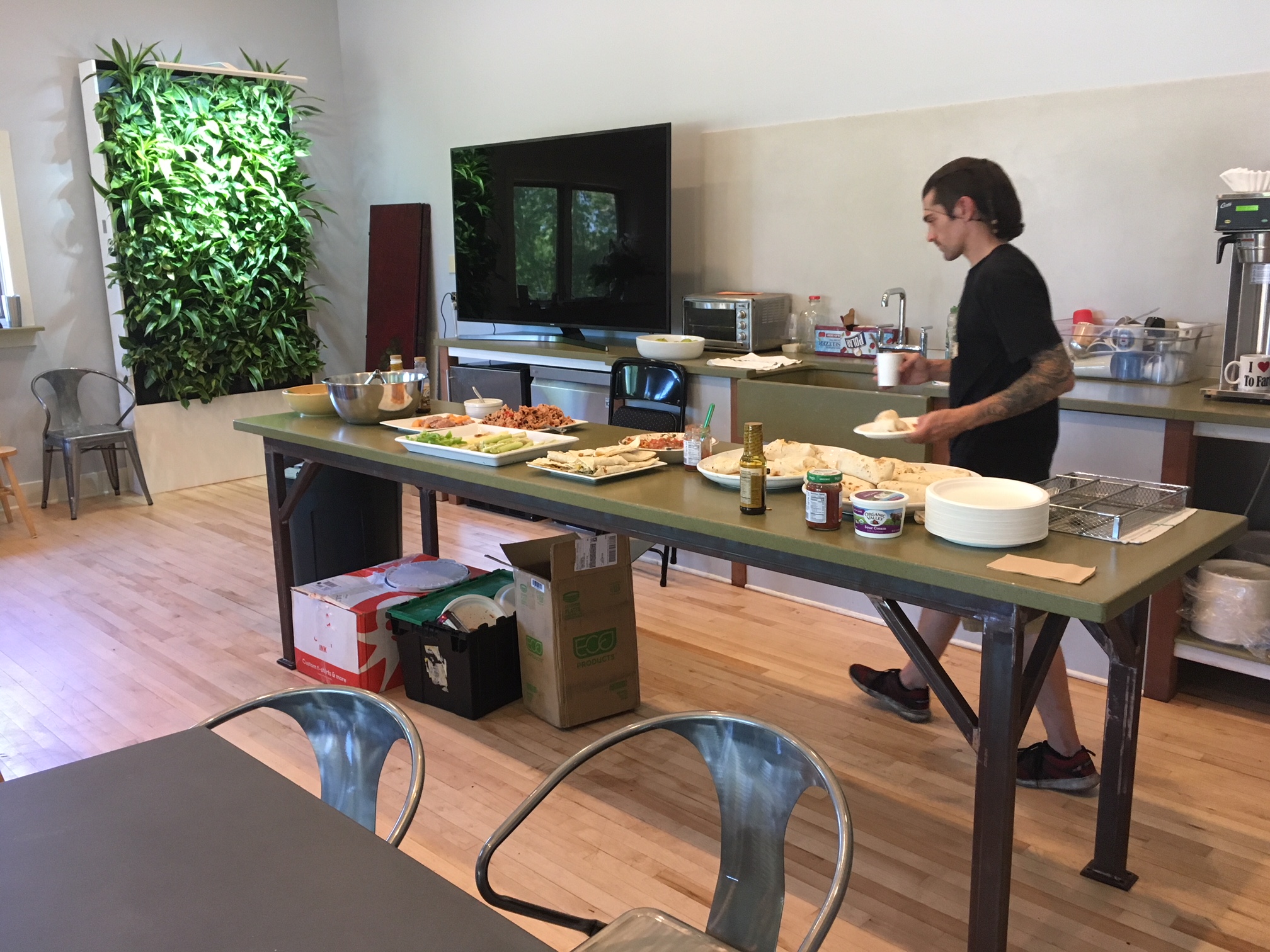 Staff space with lunch prepared daily for staff