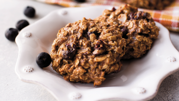 Banana Almond Berry Breakfast Cookies