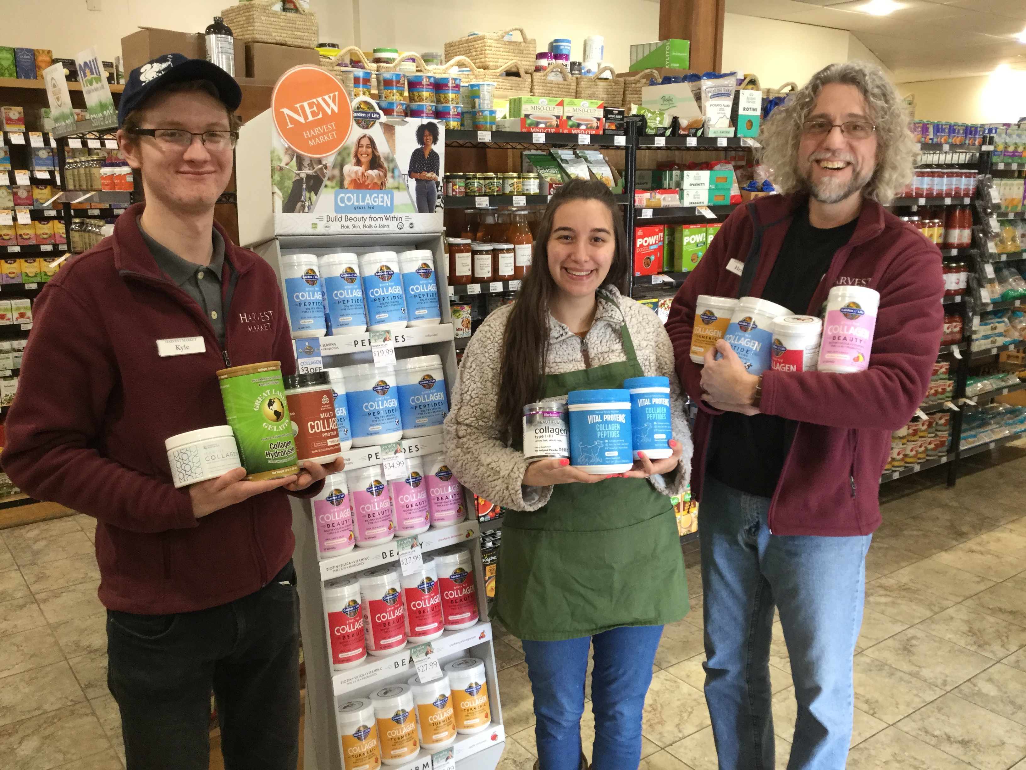 Harvest Market Staff with Collagen Products