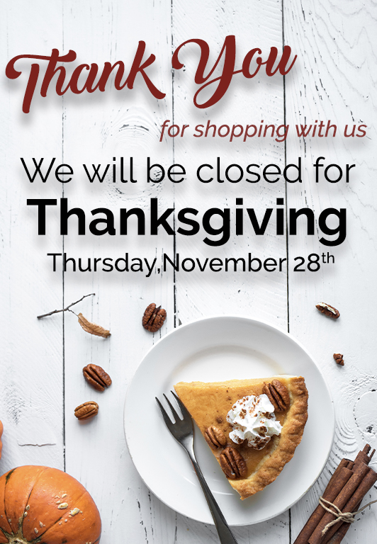 Closed for Thanksgiving