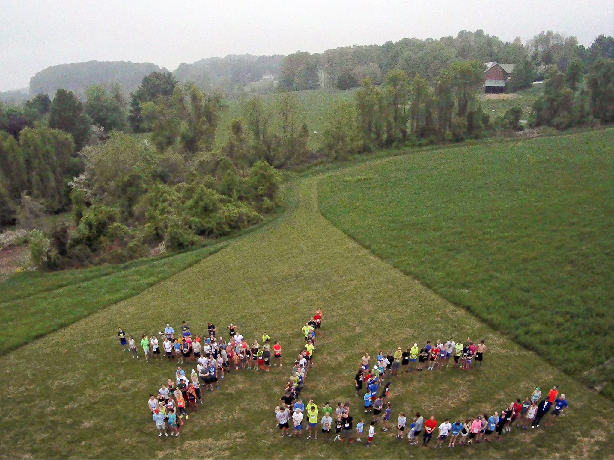 TLC Spelled Out with Humans in a Field