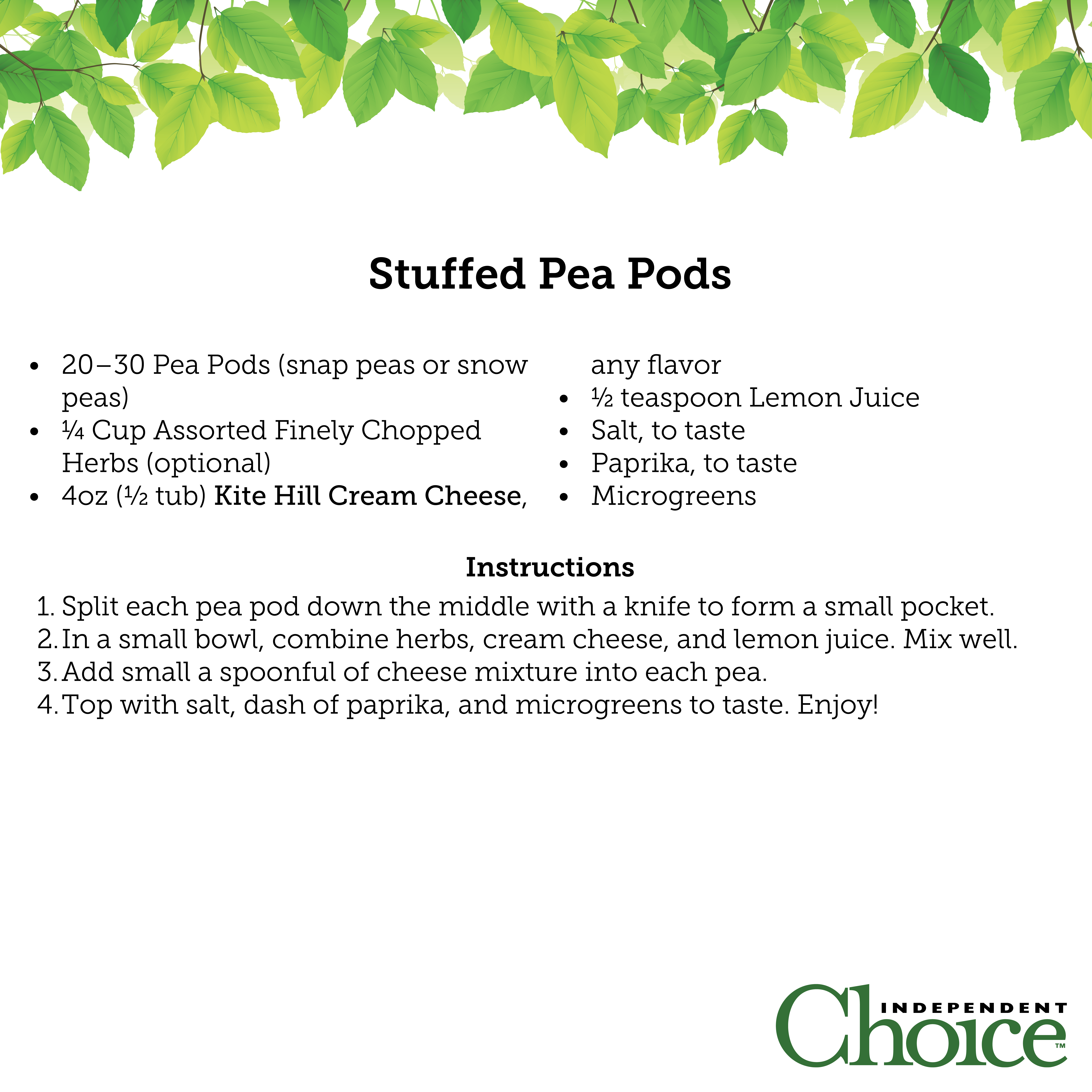 Stuffed Pea Pods
