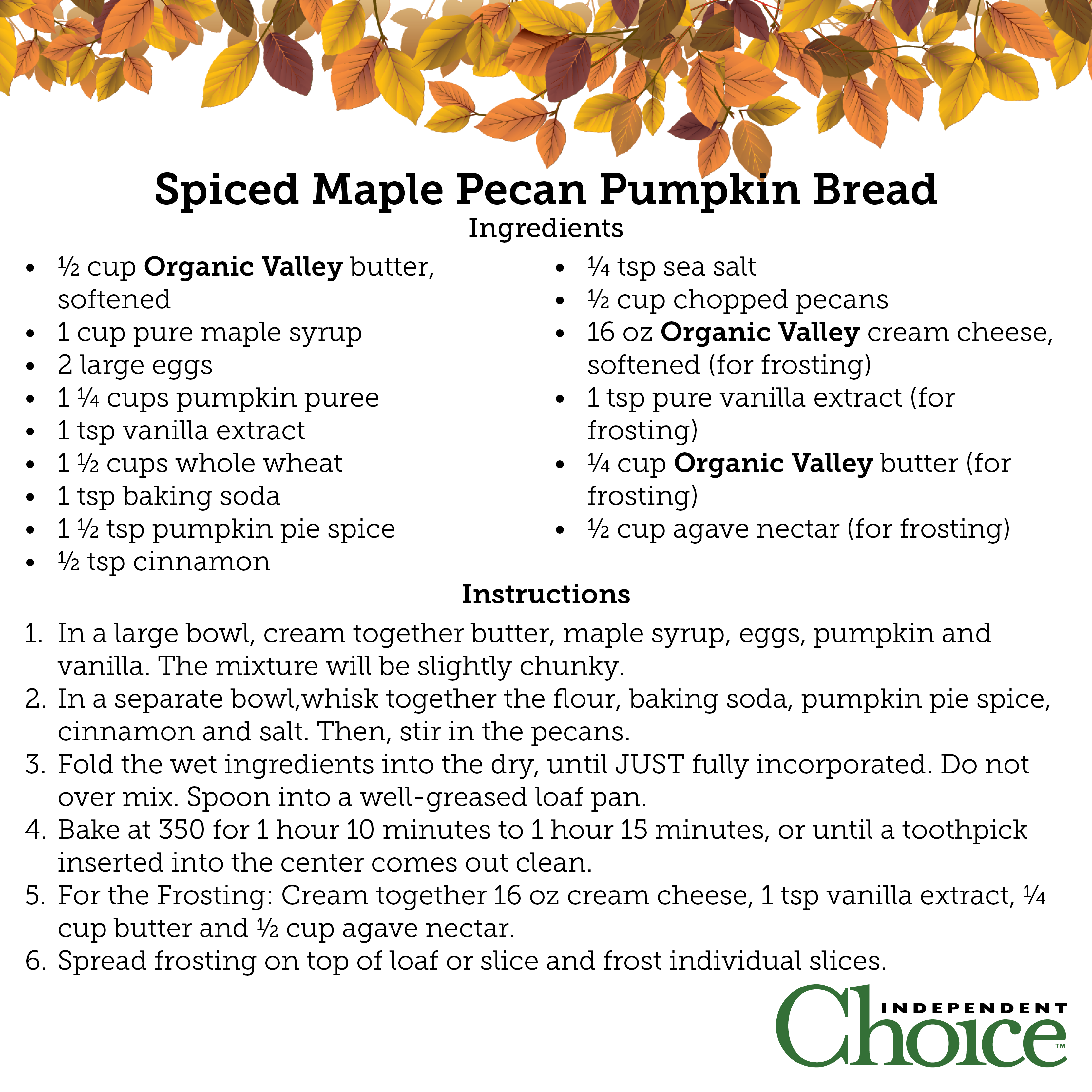 Spiced Maple Pecan Pumpkin Bread