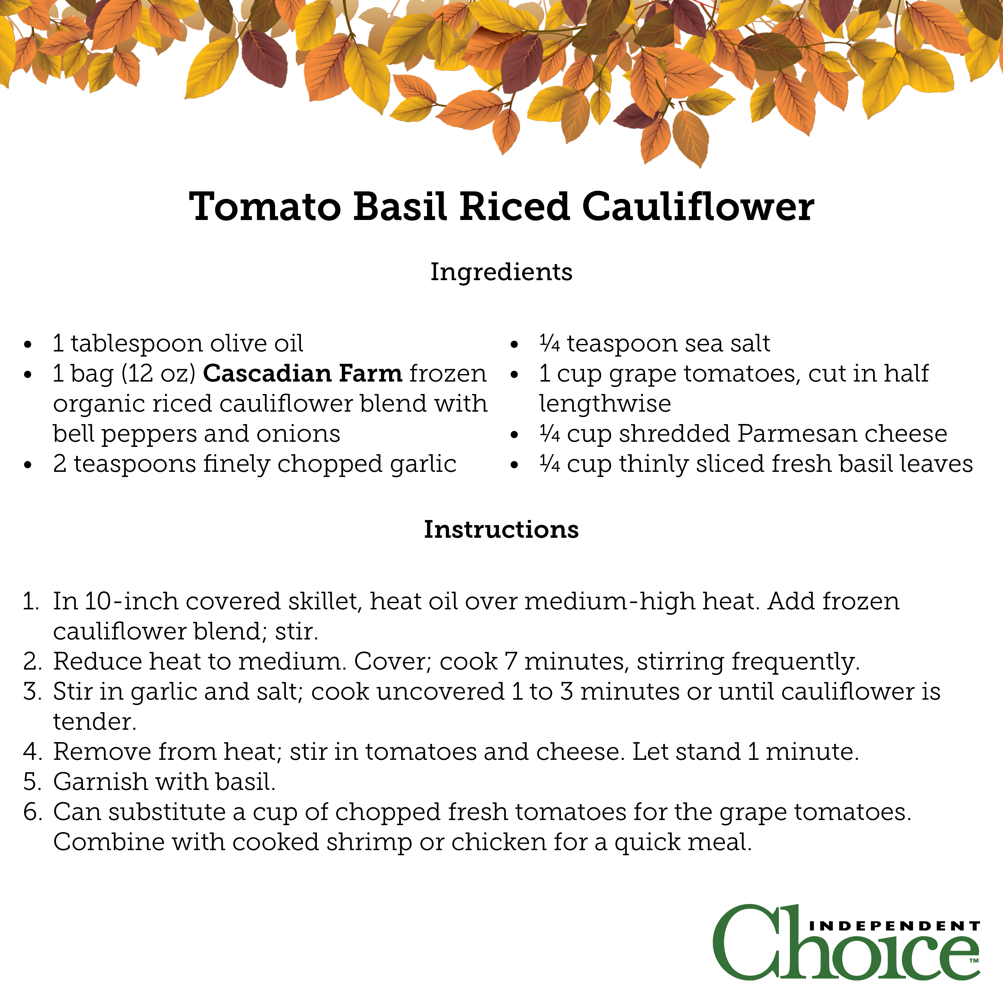 Tomato Basil Recipe