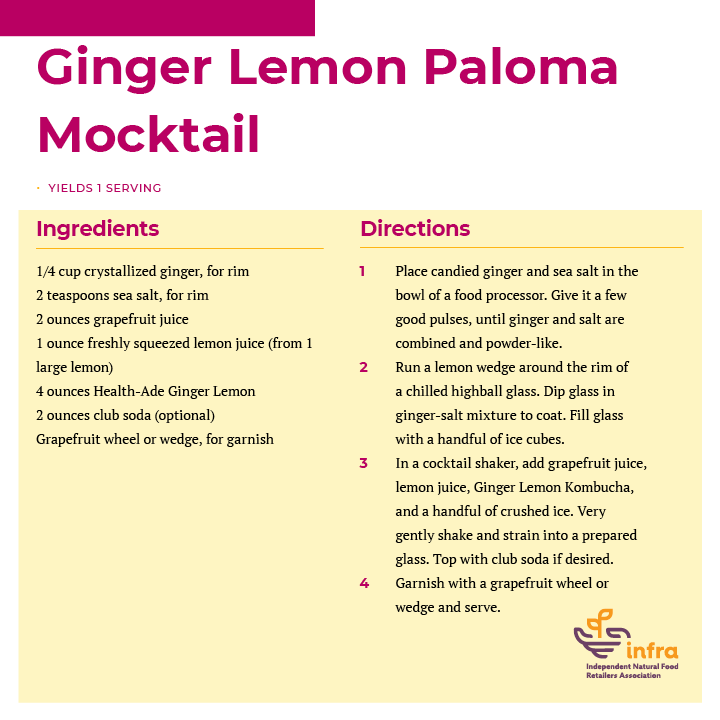 Ginger Lemon Paloma Mocktail