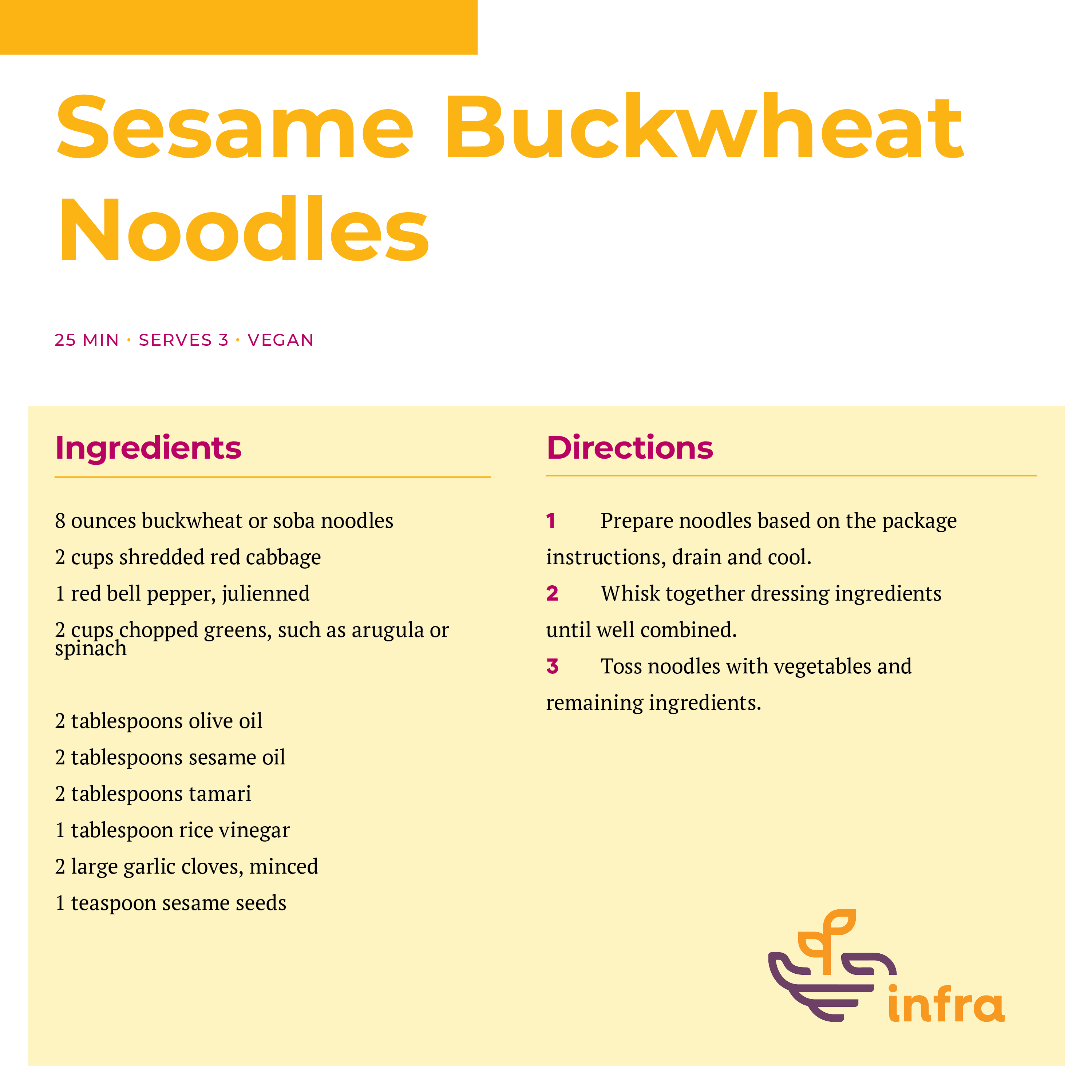 Sesame Buckwheat Noodles