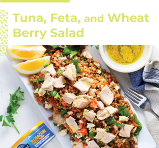 Tuna, Feta, and Wheat Berry Salad