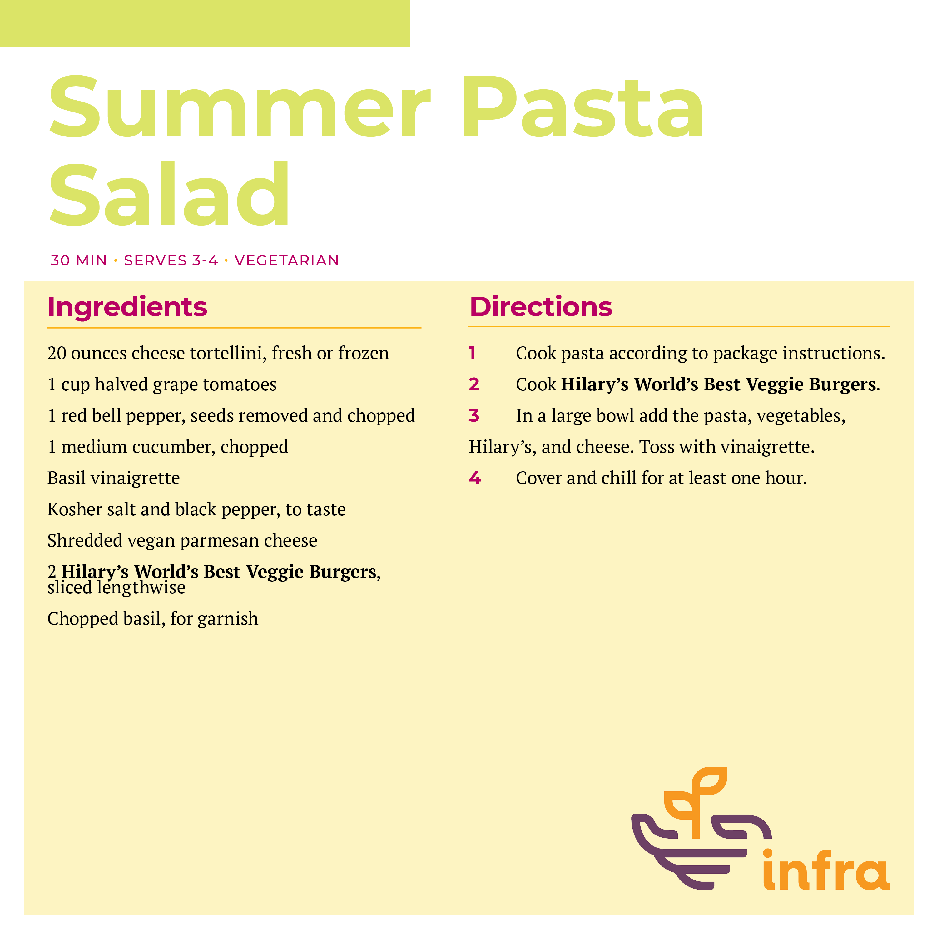 Summer Pasta Salad Recipe