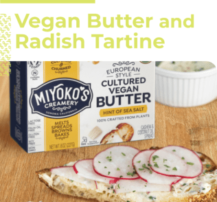 Vegan Butter and Radish Tartine