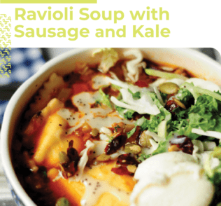 Ravioli Soup with Sausage & Kale