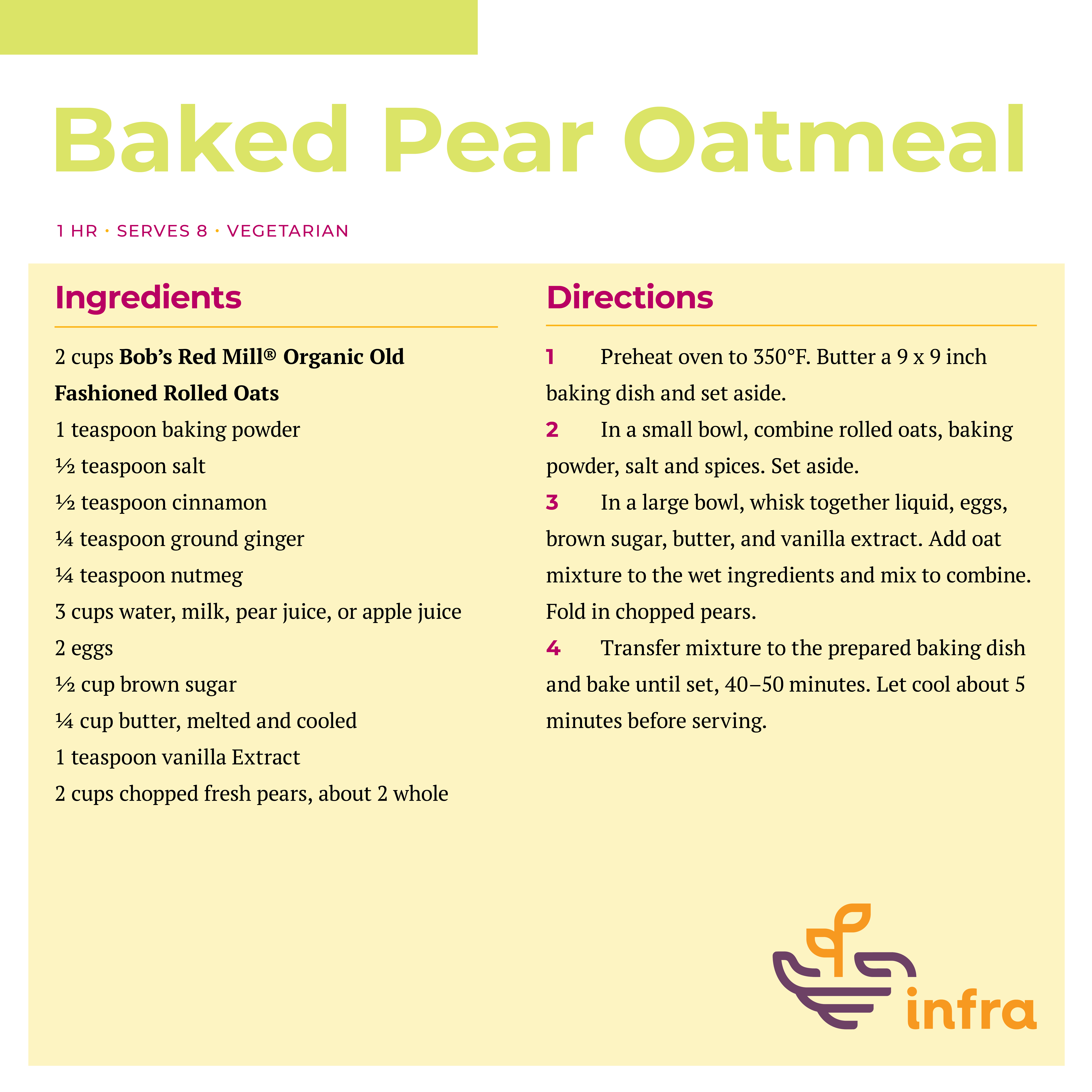 Baked Pear Oatmeal