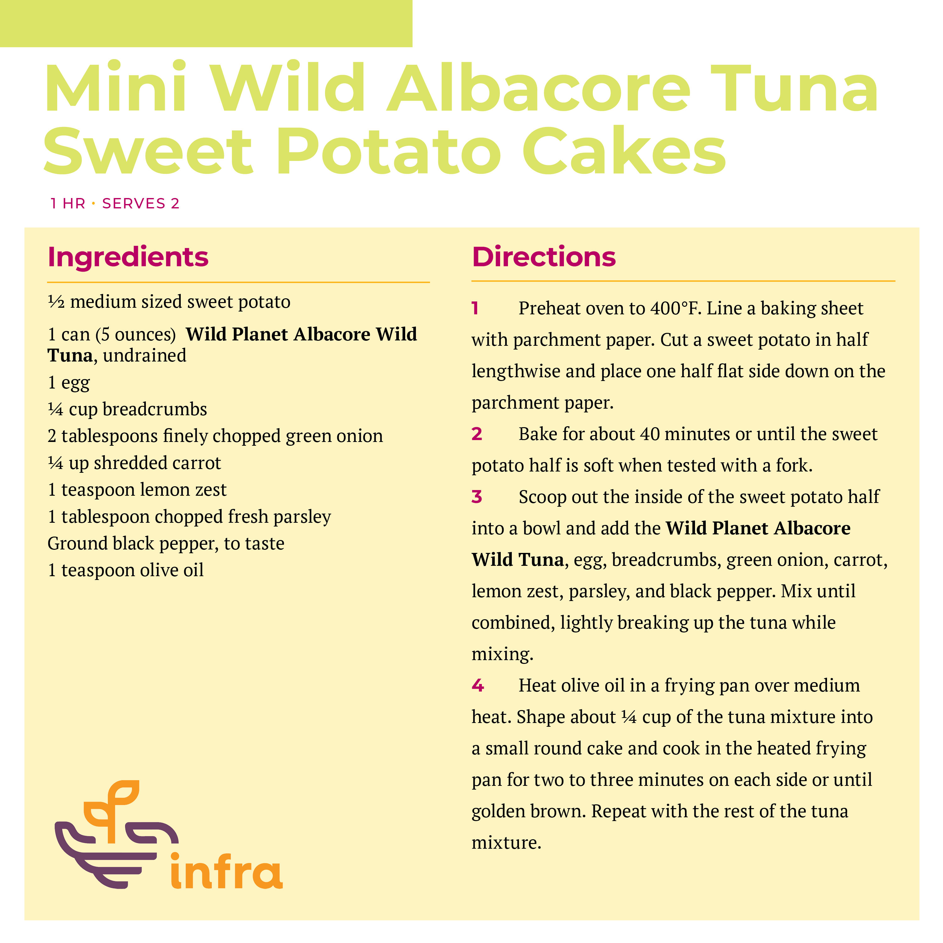 Mini Tuna Sweet Potato Cakes