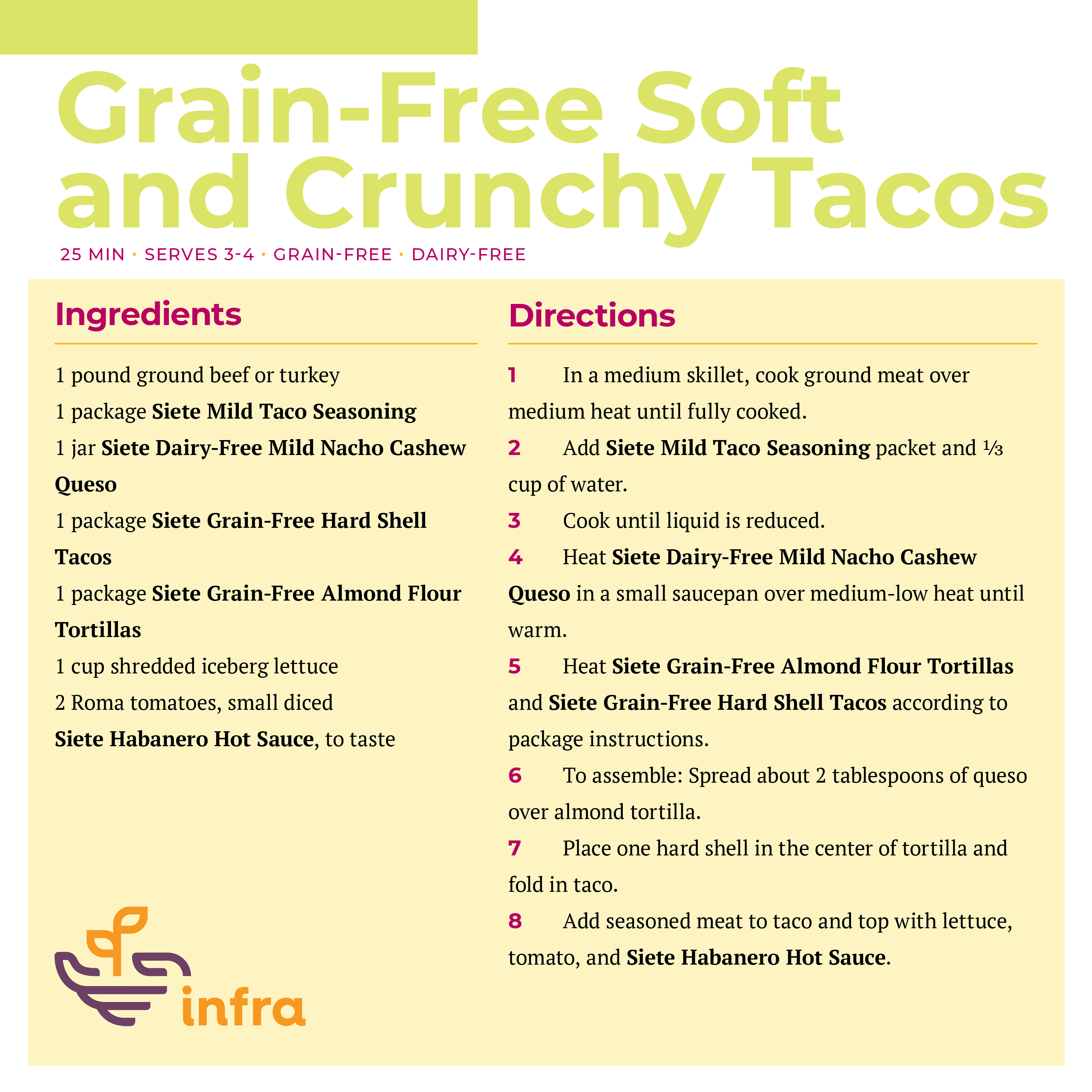 Grain-Free Soft and Crunchy Tacos Recipe