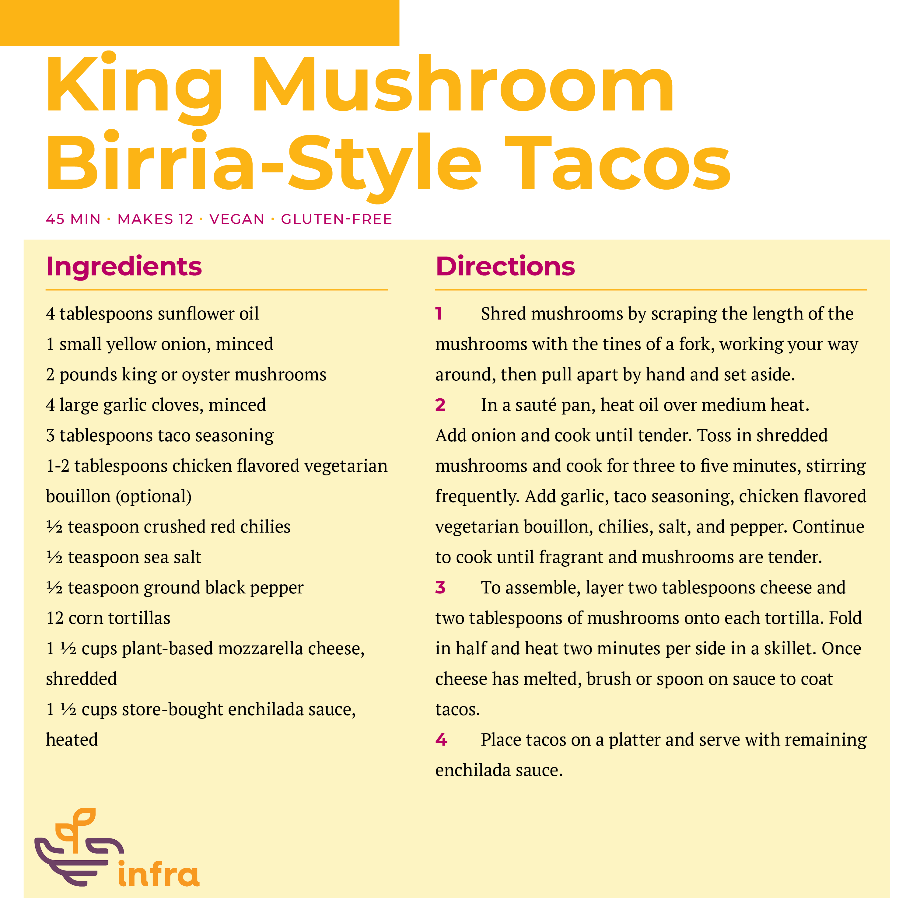 King Mushroom Birria-Style Tacos