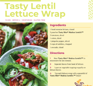 Tasty Lentil Lettuce Wrap
